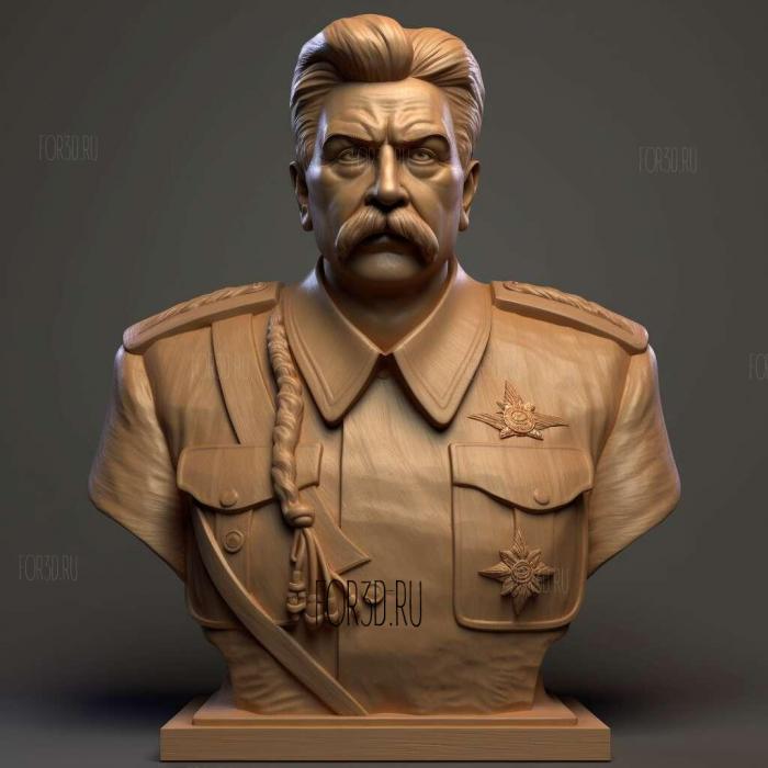 Statue Stalin 3 stl model for CNC